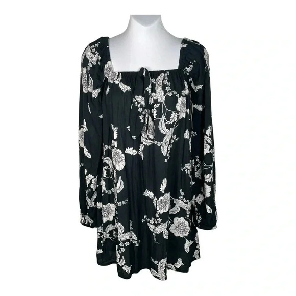 Billabong Black Floral Multi Way Boho Flowy Dress SZ XS - Picture 4 of 8